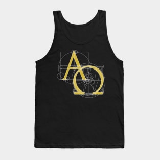 Alpha Omega Christian Jesus Symbol Tank Top